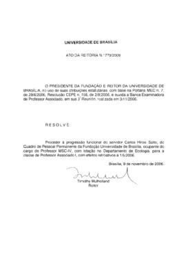 Ato da Reitoria nº 1779/2006