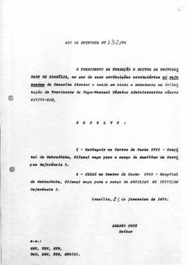 Ato da Reitoria nº 0132/1976