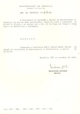 Ato da Reitoria nº 0372/1986