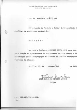 Ato da Reitoria nº 0834/1976