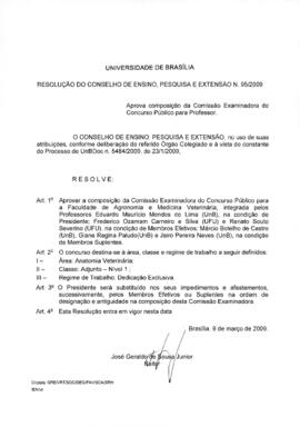 Resolução do Conselho de Ensino, Pesquisa e Extensão nº 0095/2009