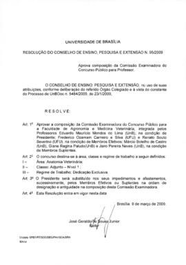 Resolução do Conselho de Ensino, Pesquisa e Extensão nº 0095/2009