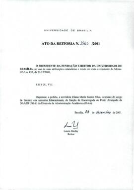 Ato da Reitoria nº 1565/2001