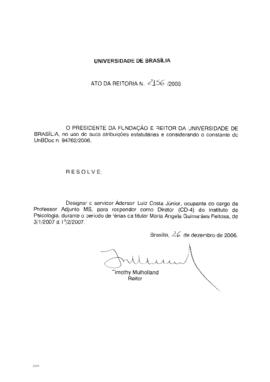 Ato da Reitoria nº 2156/2006