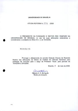 Ato da Reitoria nº 0533/2008