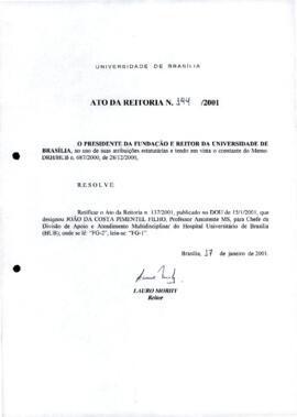 Ato da Reitoria nº 0144/2001