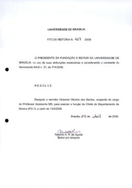 Ato da Reitoria nº 0467/2008