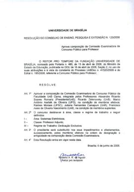 Resolução do Conselho de Ensino, Pesquisa e Extensão nº 0123/2008