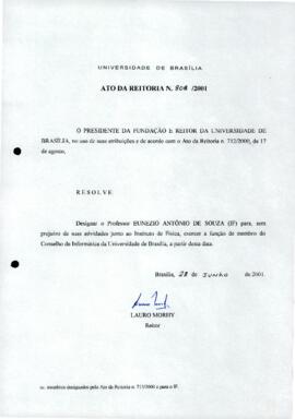 Ato da Reitoria nº 0808/2001