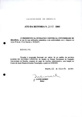 Ato da Reitoria nº 1048/2001