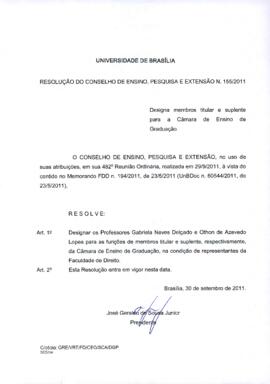 Resolução do Conselho de Ensino, Pesquisa e Extensão nº 0155/2011