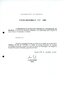 Ato da Reitoria nº 0900/2001