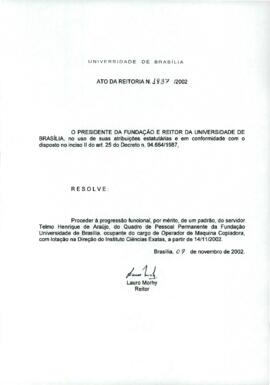 Ato da Reitoria nº 1837/2002