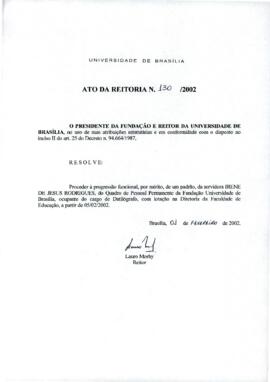 Ato da Reitoria nº 0130/2002