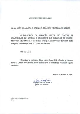 Resolução do Conselho de Ensino, Pesquisa e Extensão nº 0088/2008