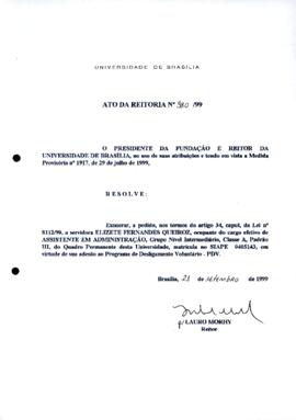 Ato da Reitoria nº 0980/1999