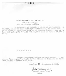 Ato da Reitoria nº 1022/1991