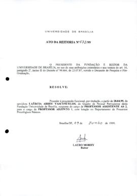 Ato da Reitoria nº 0572/1999