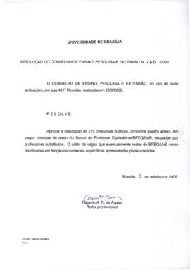 Resolução do Conselho de Ensino, Pesquisa e Extensão nº 0166A/2008