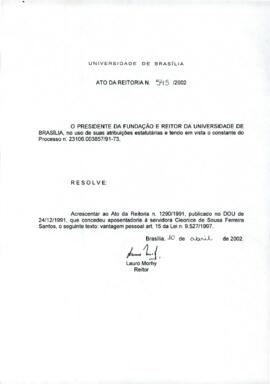 Ato da Reitoria nº 0545/2002