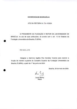 Ato da Reitoria nº 0700A/2004