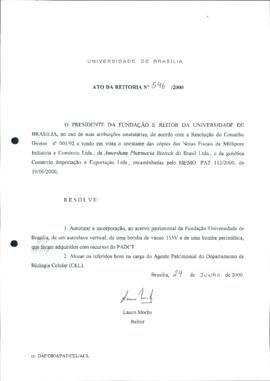 Ato da Reitoria nº 0546/2000