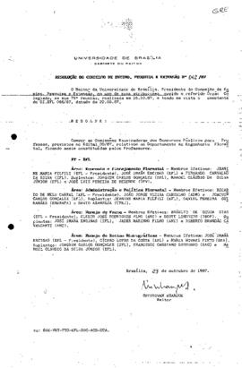 Resolução do Conselho de Ensino, Pesquisa e Extensão nº 0042/1987