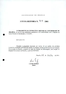 Ato da Reitoria nº 0909/2001