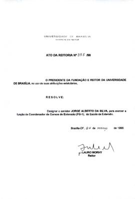 Ato da Reitoria nº 0395/1998