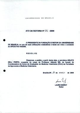 Ato da Reitoria nº 0181/2000