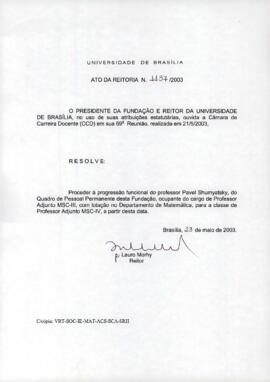Ato da Reitoria nº 1137/2003