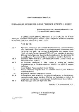 Resolução do Conselho de Ensino, Pesquisa e Extensão nº 0232/2012