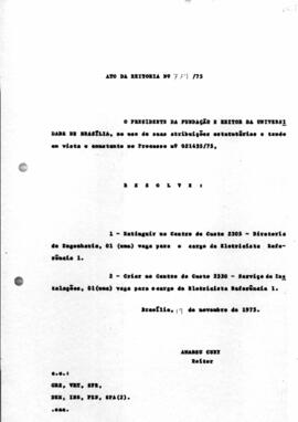 Ato da Reitoria nº 0779/1975