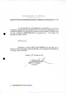 Resolução do Conselho de Ensino, Pesquisa e Extensão nº 0100/1997