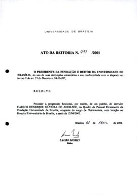 Ato da Reitoria nº 0497/2001