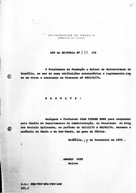 Ato da Reitoria nº 0127/1976