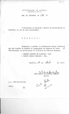 Ato da Reitoria nº 0138/1977