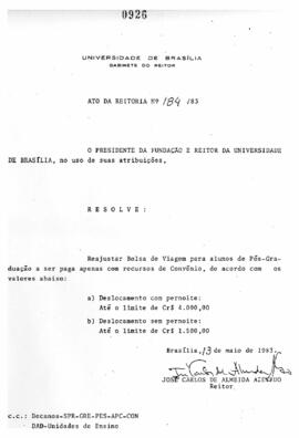 Ato da Reitoria nº 0184/1983