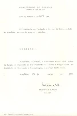 Ato da Reitoria nº 0017/1986