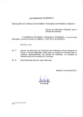 Resolução do Conselho de Ensino, Pesquisa e Extensão nº 0089/2013