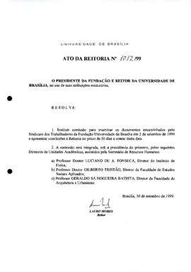 Ato da Reitoria nº 1012/1999