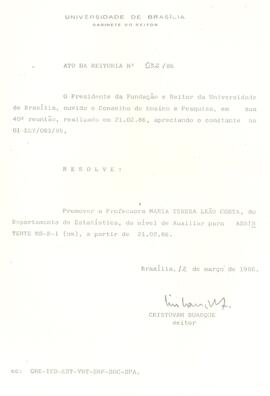 Ato da Reitoria nº 0032/1986