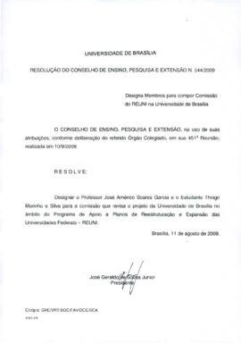 Resolução do Conselho de Ensino, Pesquisa e Extensão nº 0544A/2009