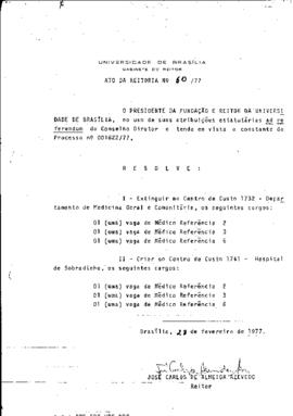 Ato da Reitoria nº 0060/1977