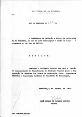 Ato da Reitoria nº 0118/1981