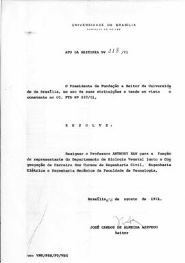 Ato da Reitoria nº 0118/1981