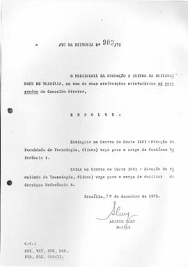 Ato da Reitoria nº 0903/1975