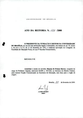 Ato da Reitoria nº 0129/2000