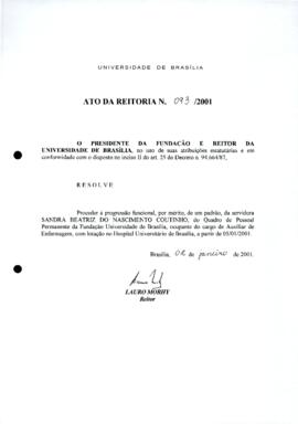 Ato da Reitoria nº 0093/2001