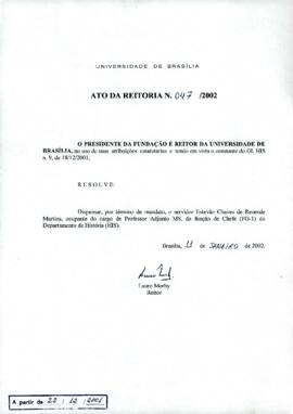 Ato da Reitoria nº 0047/2002